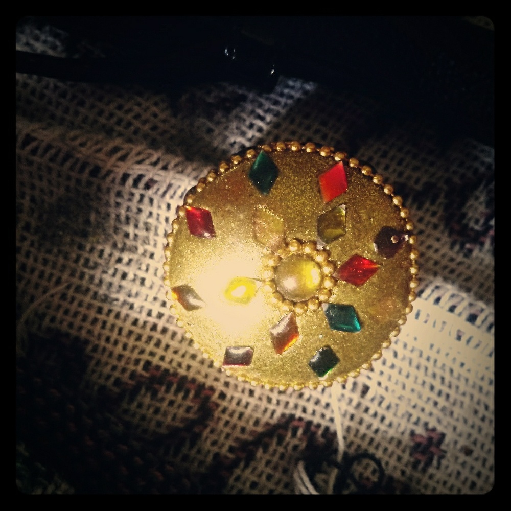 Antique little jewled trinket box